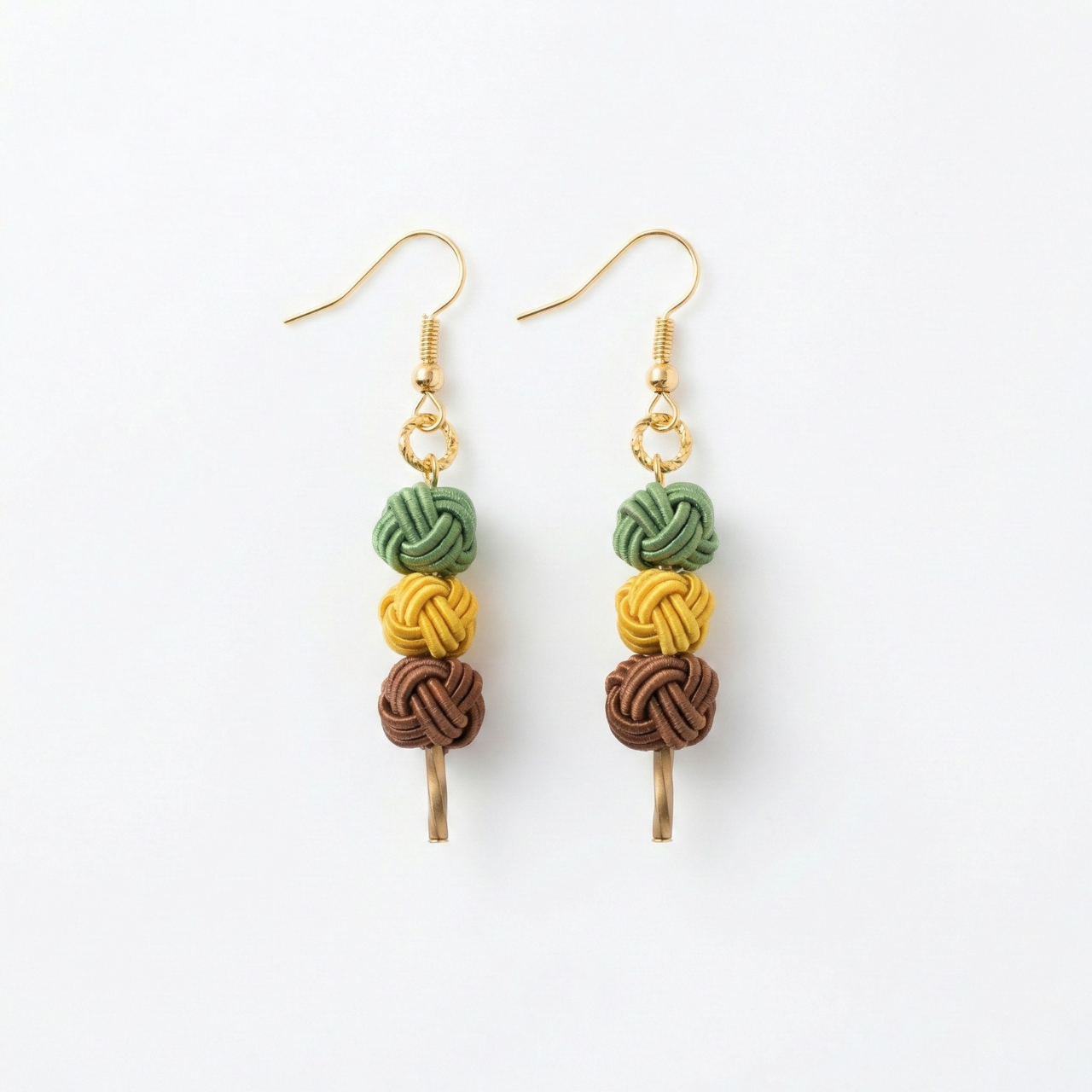 "Odango" (Tri-color Dumpling) Earrings