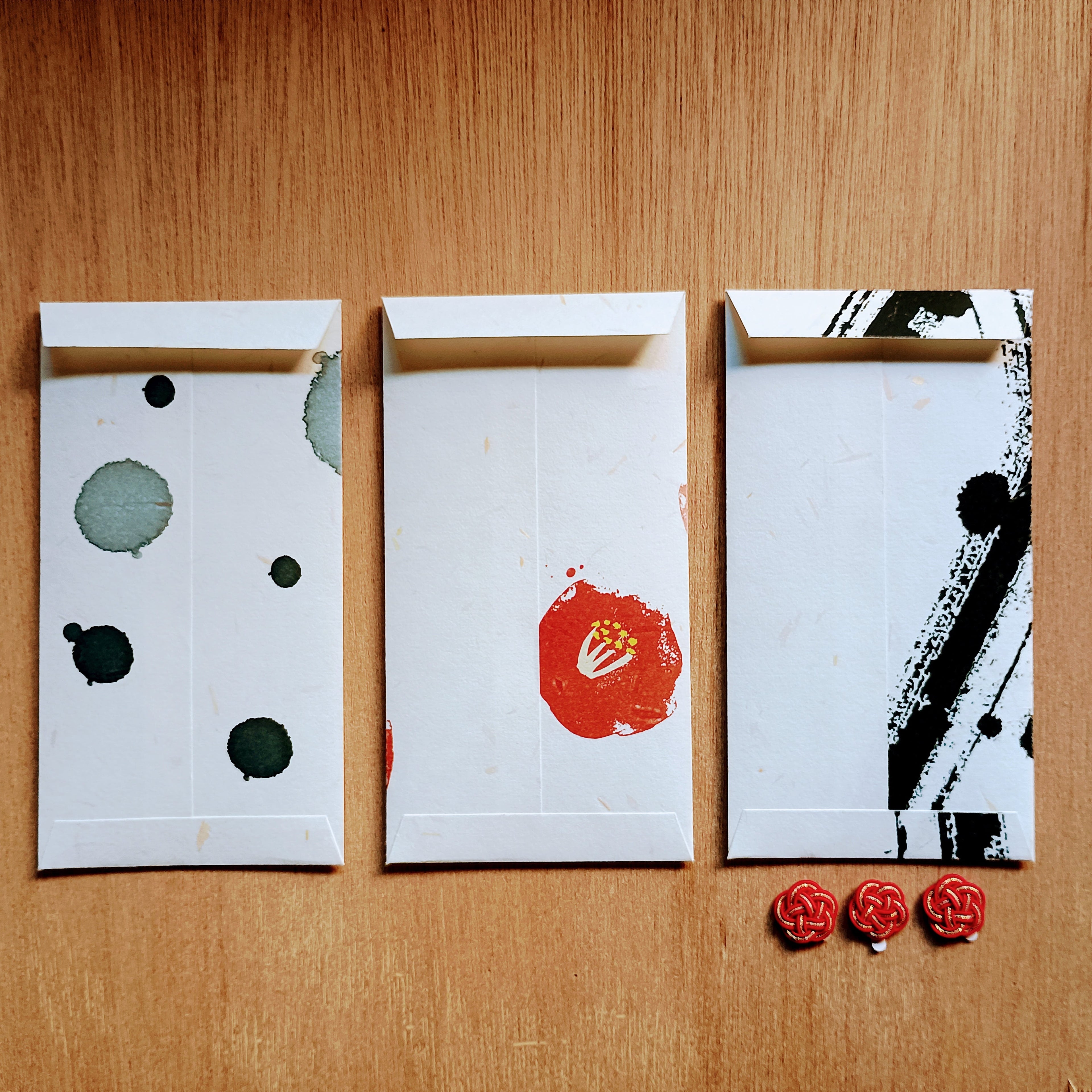 Luxury Hinoki Washi Gift Envelope with Mizuhiki Knot Seal