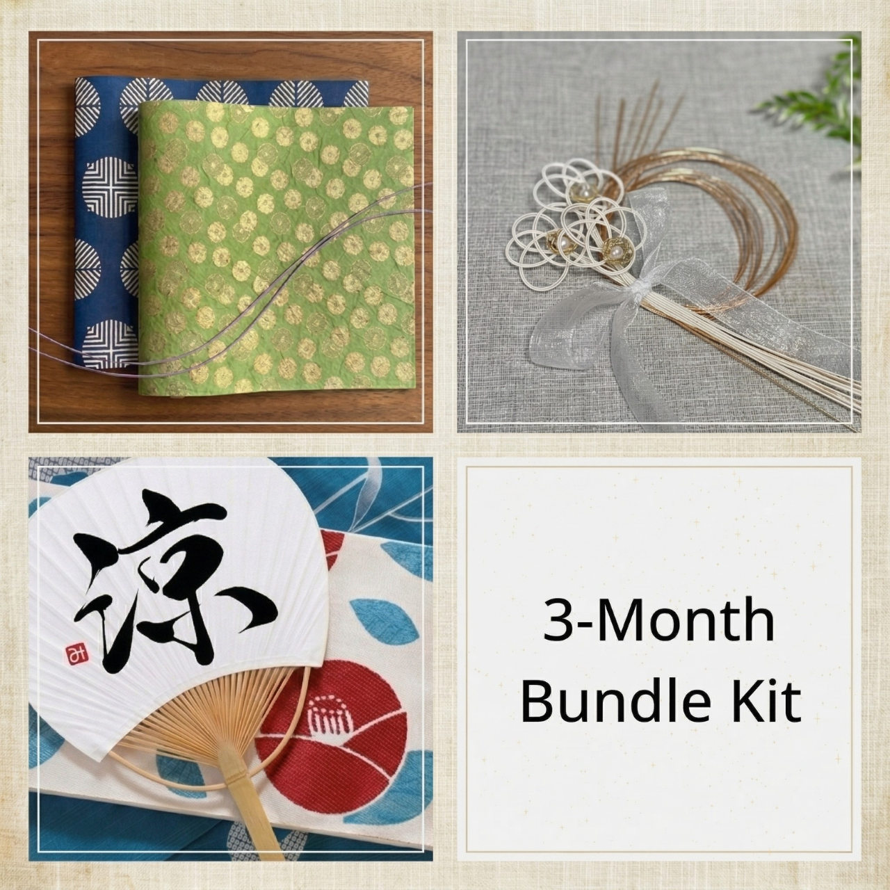 3-Month Bundle Kit（Orikata /Mizuhiki /calligraphy）