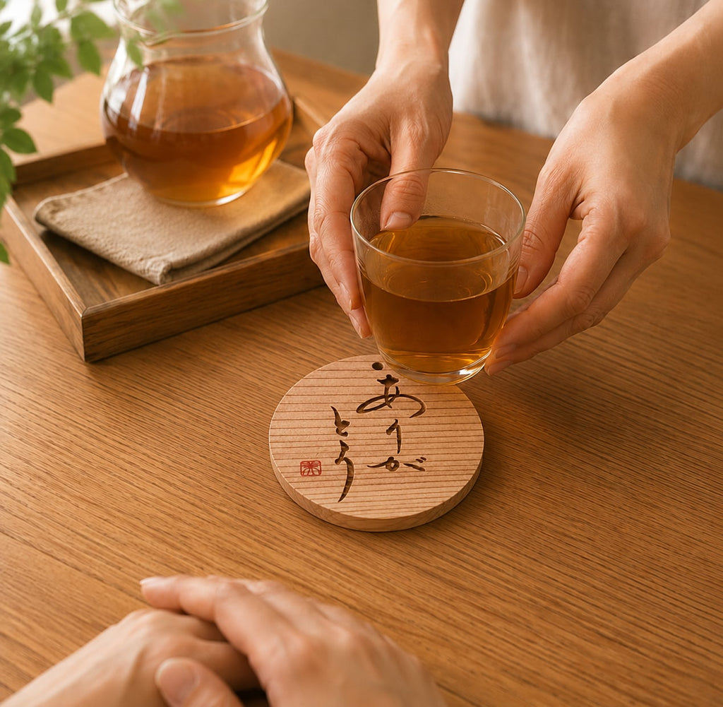 Wood Coasters with Heartfelt Calligraphy – Set of 5 Popular Designs